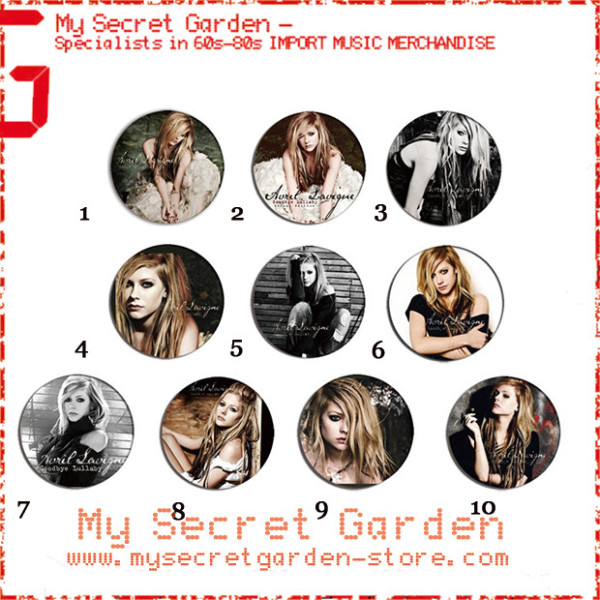 Avril Lavigne - Goodbye Lullaby Pinback Button Badge Set 1b ( or Hair Ties / 4.4 cm Badge / Magnet / Keychain Set )